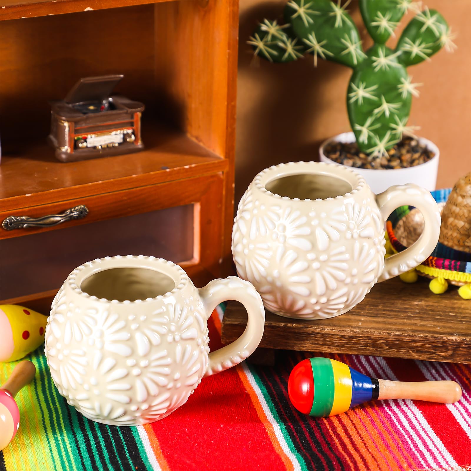 Perfect for entertaining; LemonRoad mugs pair with desserts or horchata and coffee.