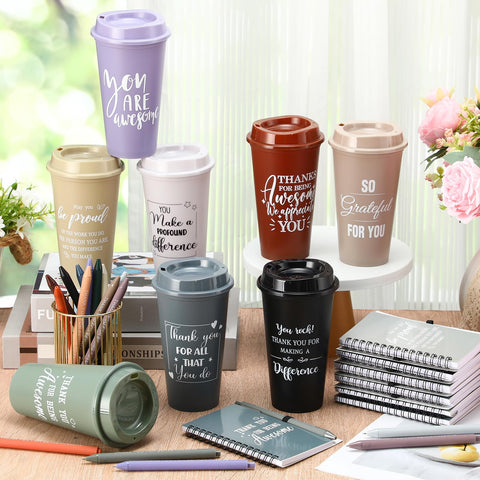 LemonRoad office desk scene featuring cups, notebooks, and pens