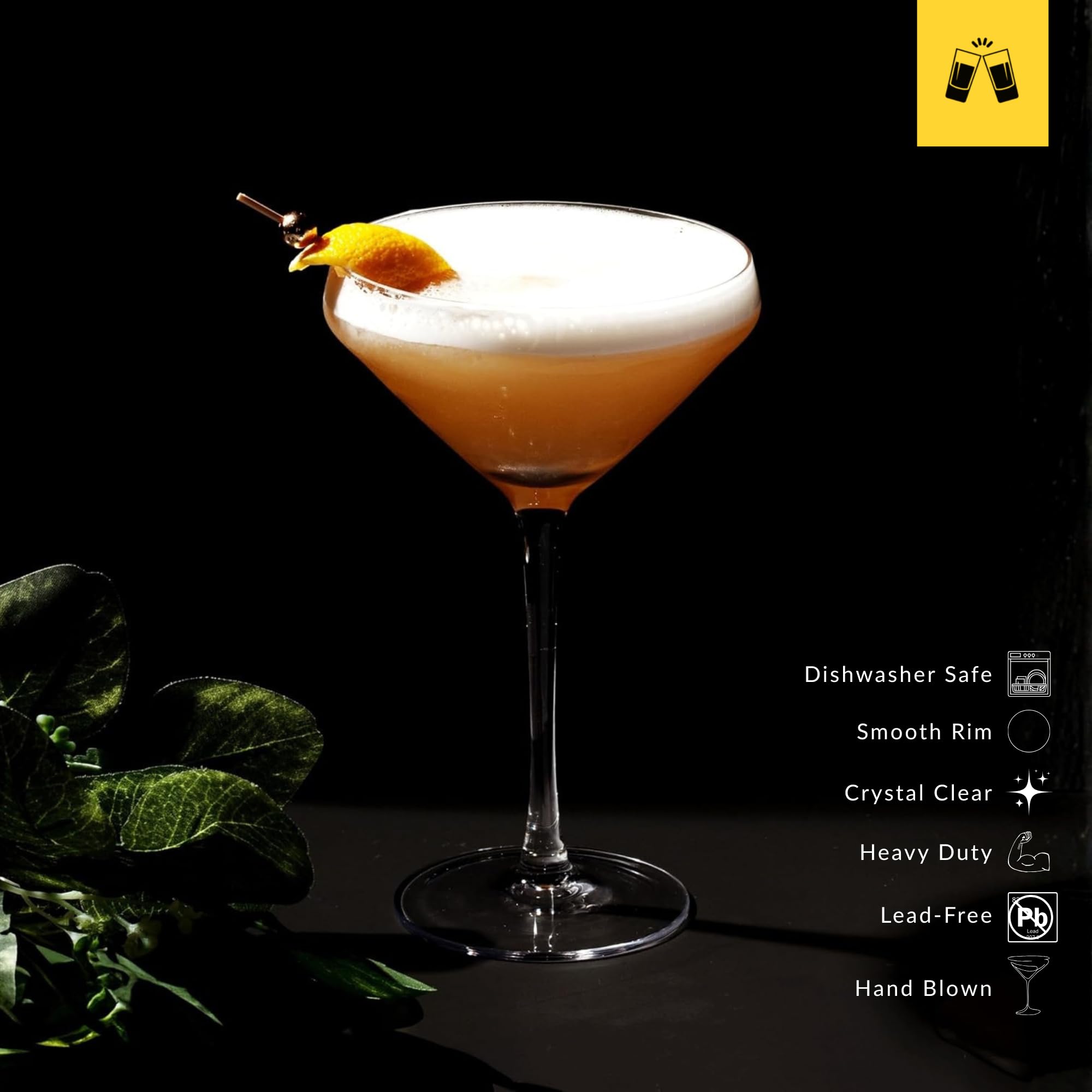 LEMONSODA 1930s-50s inspired glasses bring vintage charm to any cocktail night.