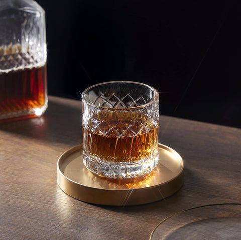 LEMONSODA crystal borosilicate whiskey glass 12oz brings clarity and heat resistance