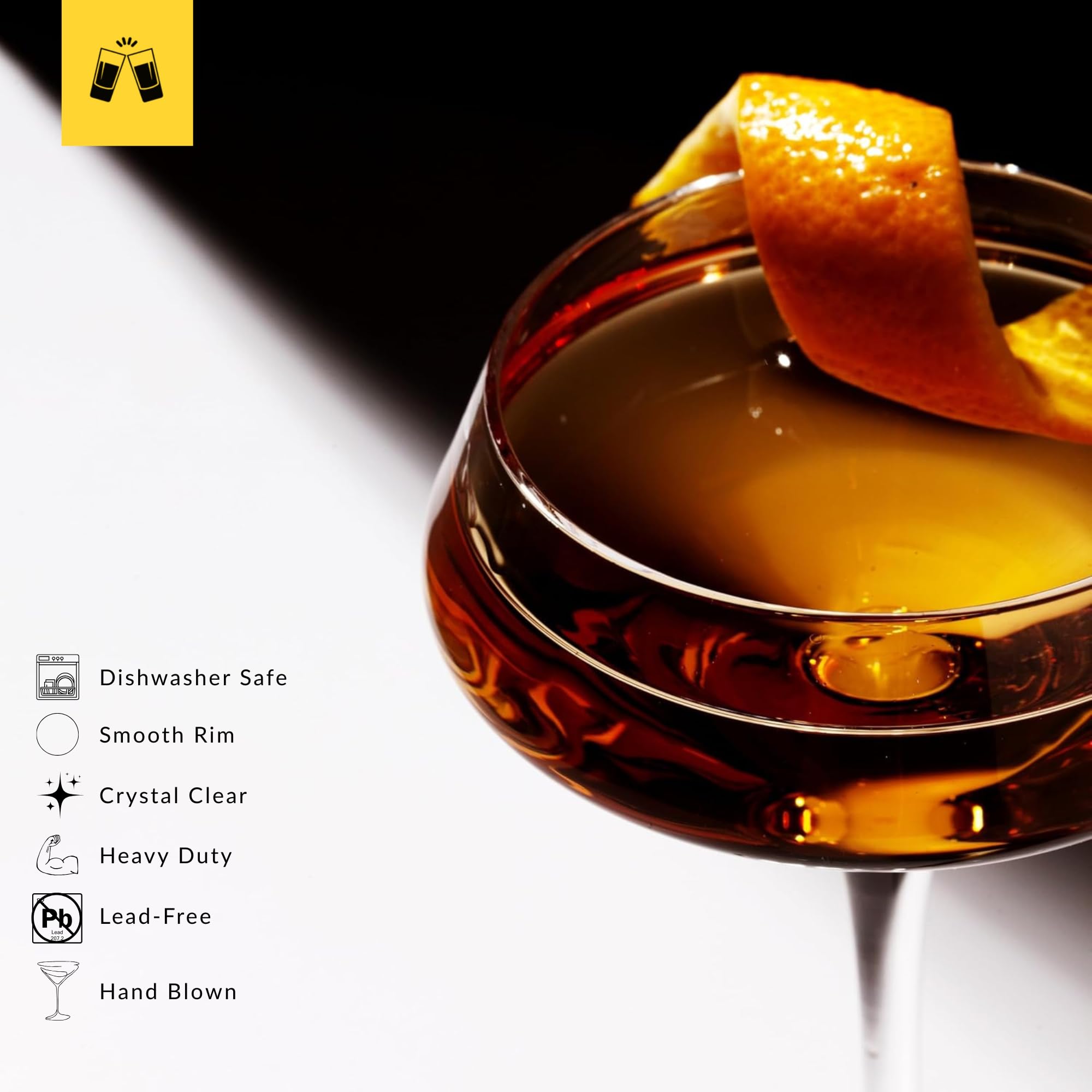 LEMONSODA crystal-clear finish on bar display enhances vintage-inspired cocktails