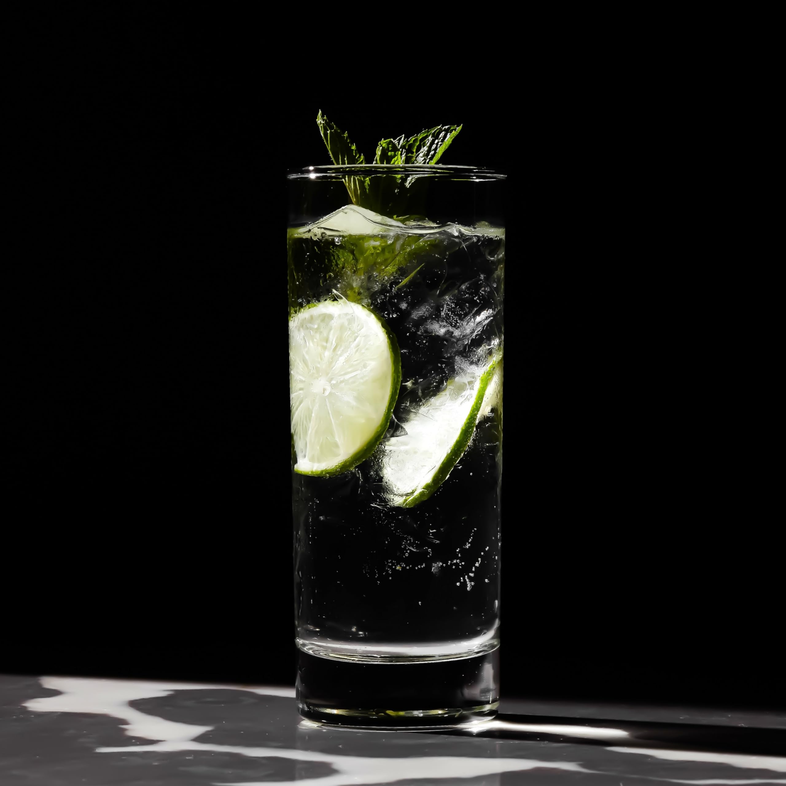 LEMONSODA 12oz highball set displayed for party table setups.