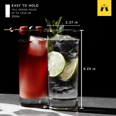 LEMONSODA highball glass 12oz in deluxe gift box, perfect for gifting.
