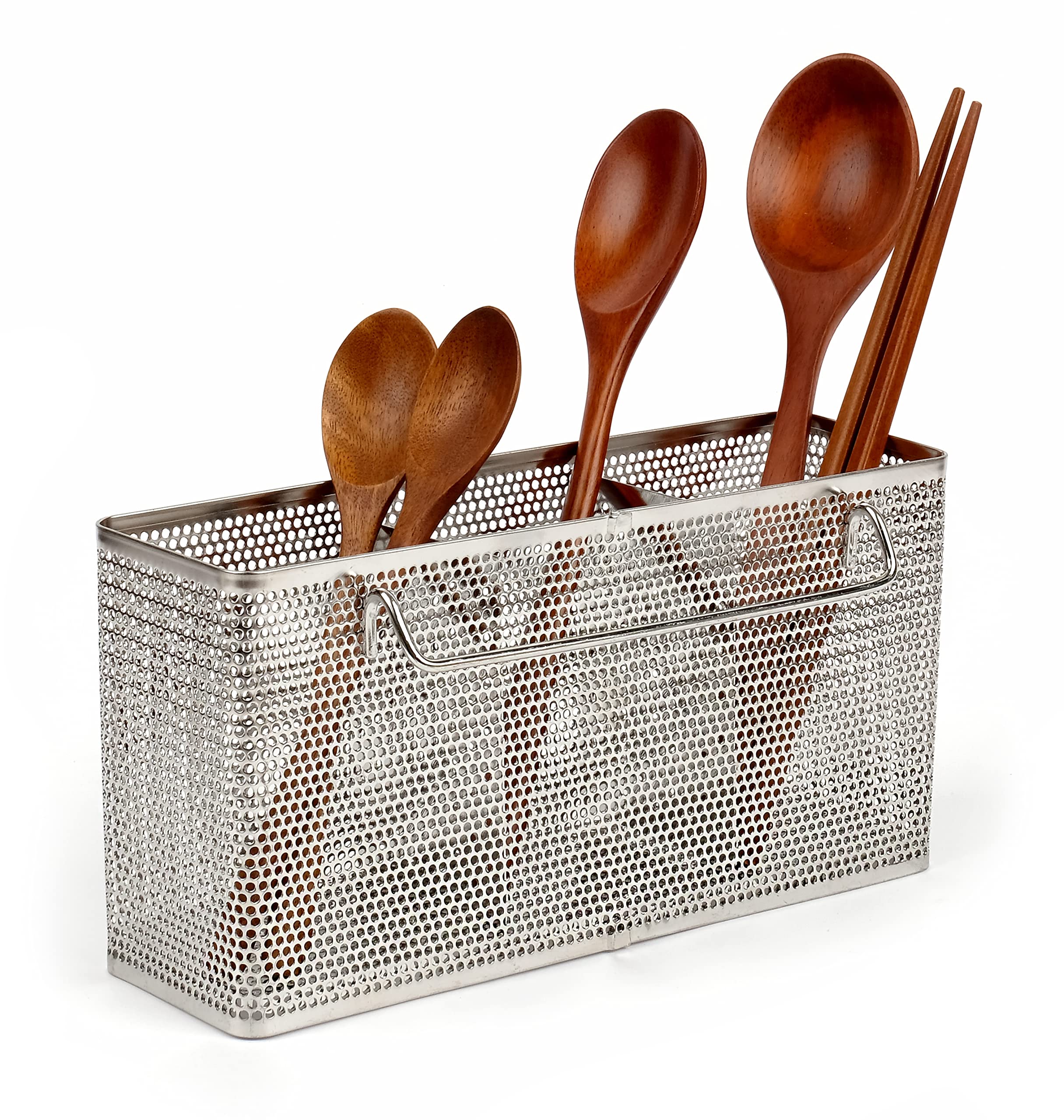LENITH perforated chopsticks holder drying basket keeps utensils organized.