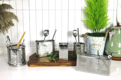 LENITH back hooks design supports tidy kitchen organization.