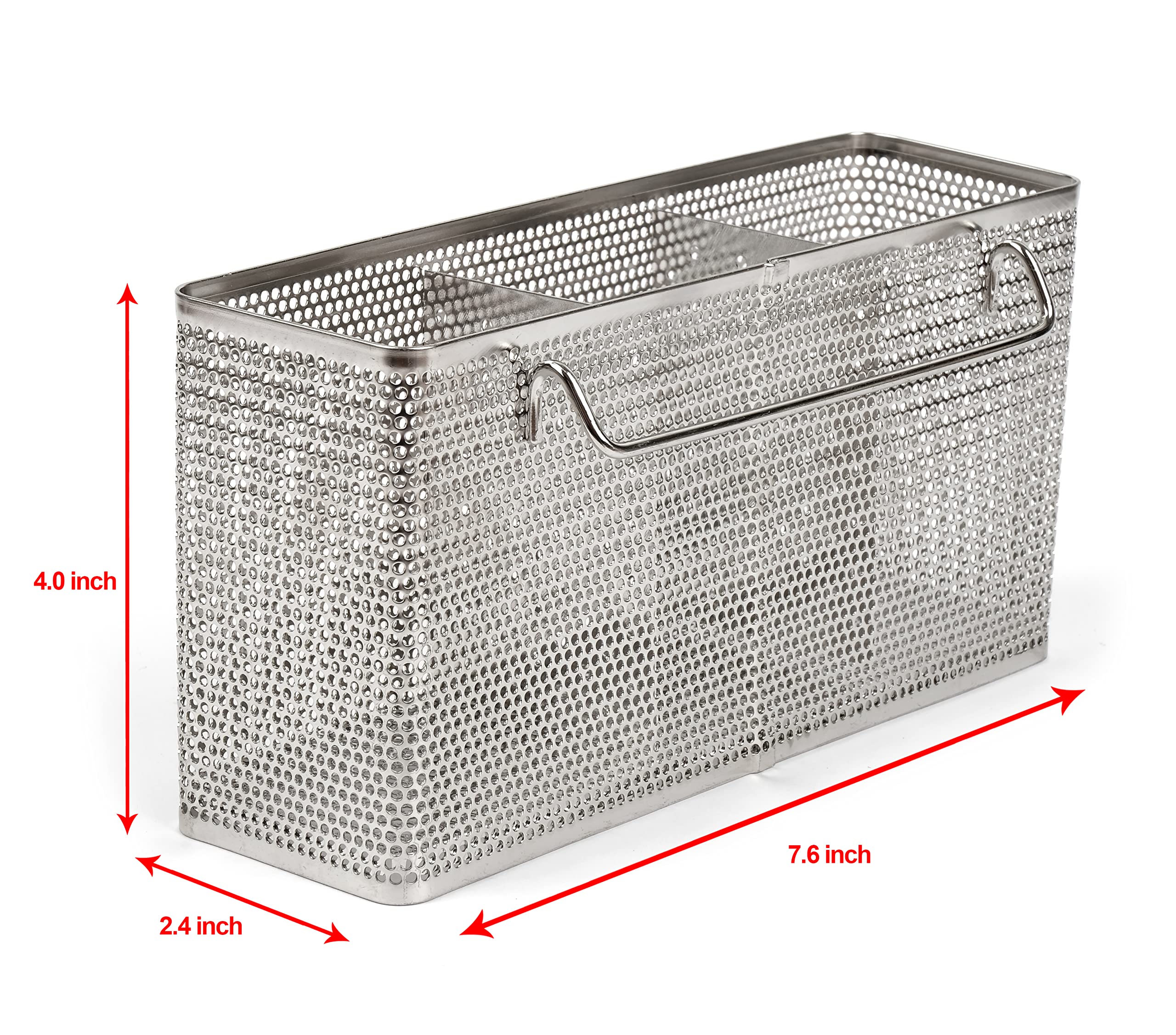 LENITH stainless steel utensil organizer for durable, easy kitchen storage.