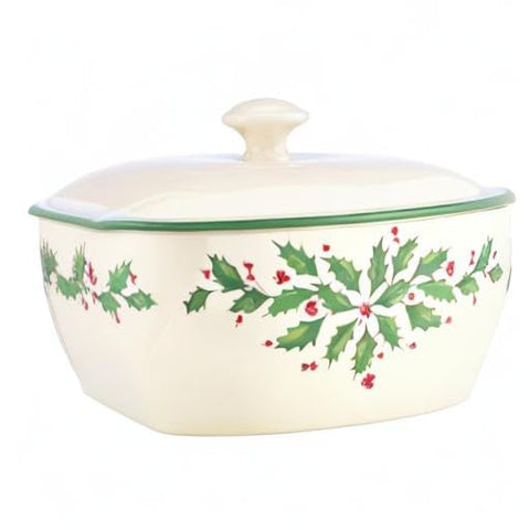 Lenox 847117 holly motif dish framed for holiday entertaining