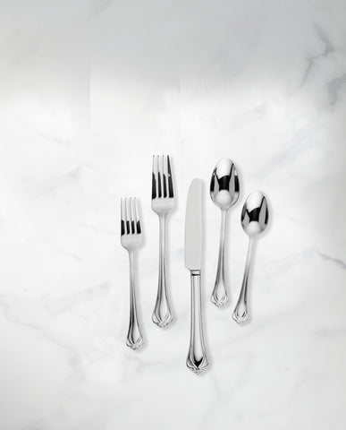 Lenox Alcott dishwasher-safe flatware ensures easy cleanup after meals.