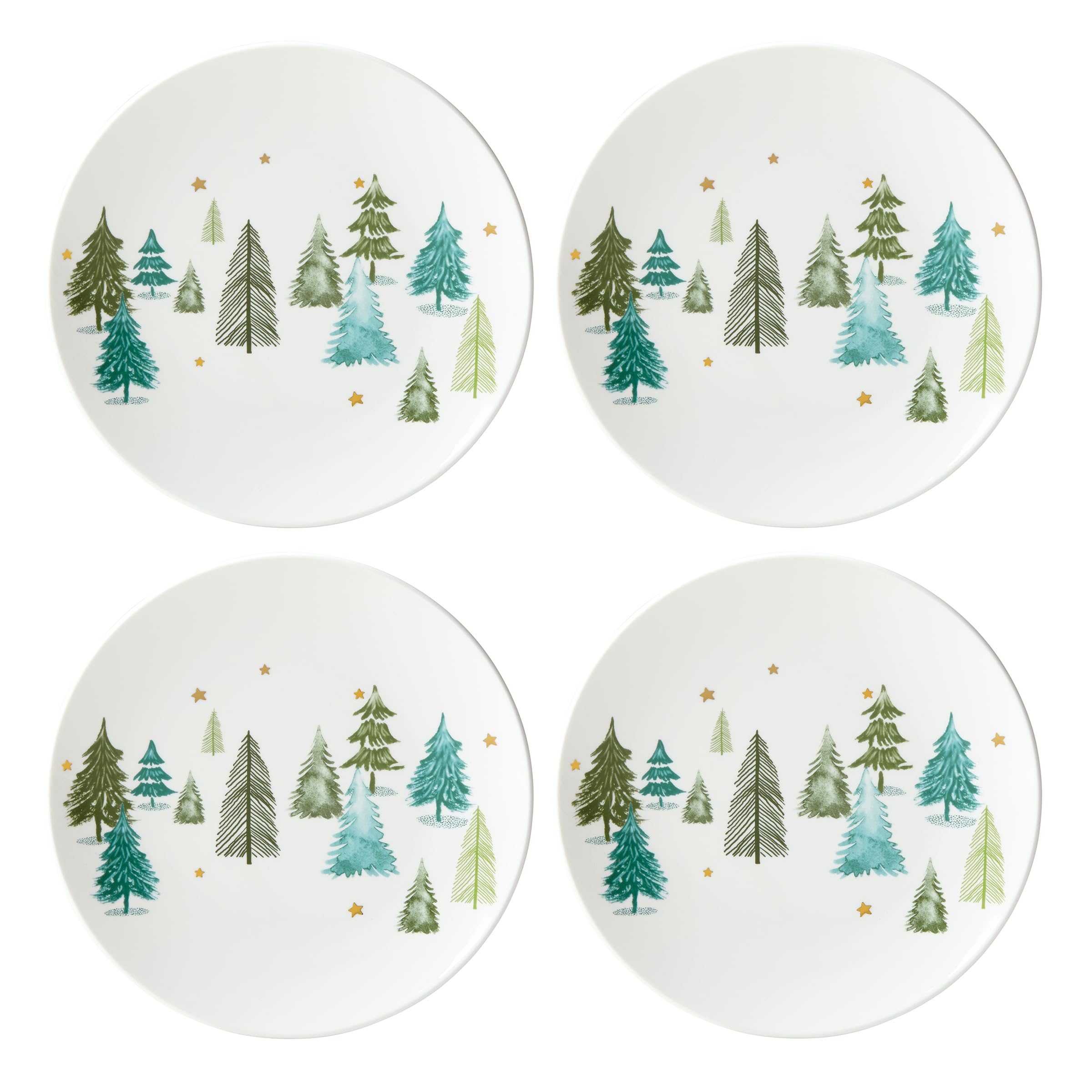 Lenox Balsam Lane pine-tree accent plate enhances holiday entertaining.