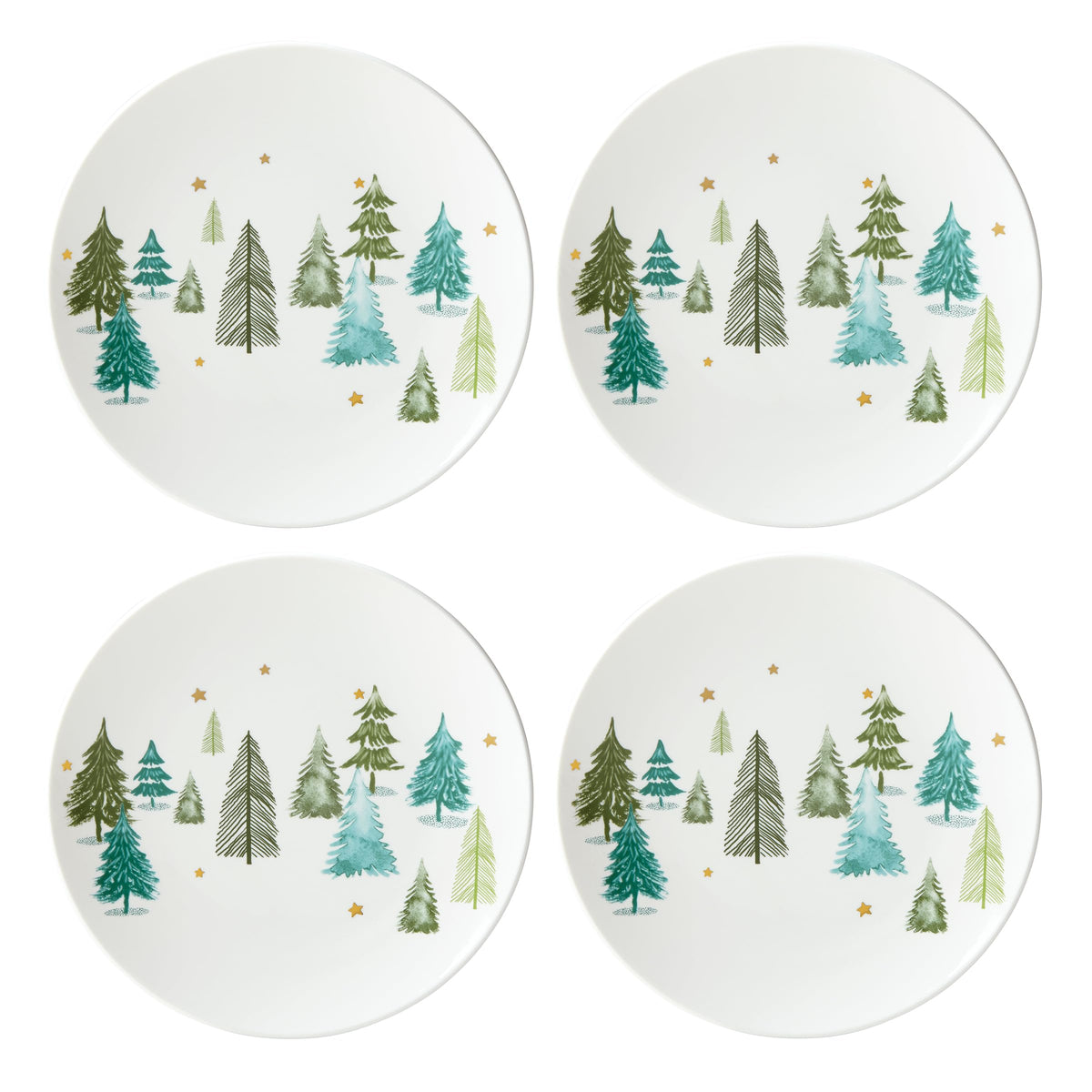 Lenox Balsam Lane pine-tree accent plate enhances holiday entertaining.