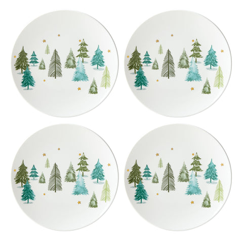 Lenox Balsam Lane pine-tree accent plate enhances holiday entertaining.