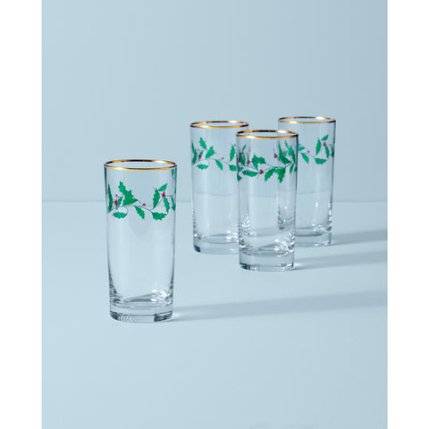 Graphic illustrating Lenox breakage replacement program for holiday glassware