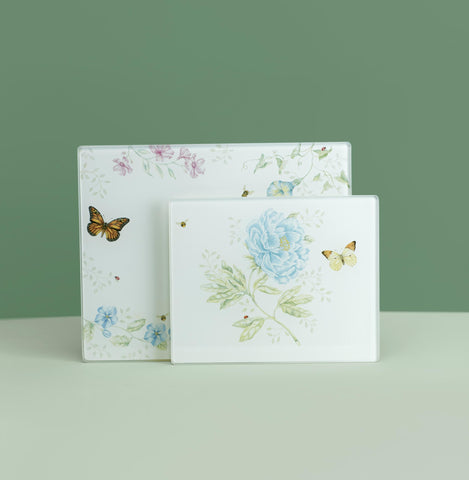 Lenox Butterfly Meadow imported label highlights premium glass quality