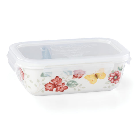 Lenox Butterfly Meadow rectangular serve dish, ideal for stylishly presenting meals.