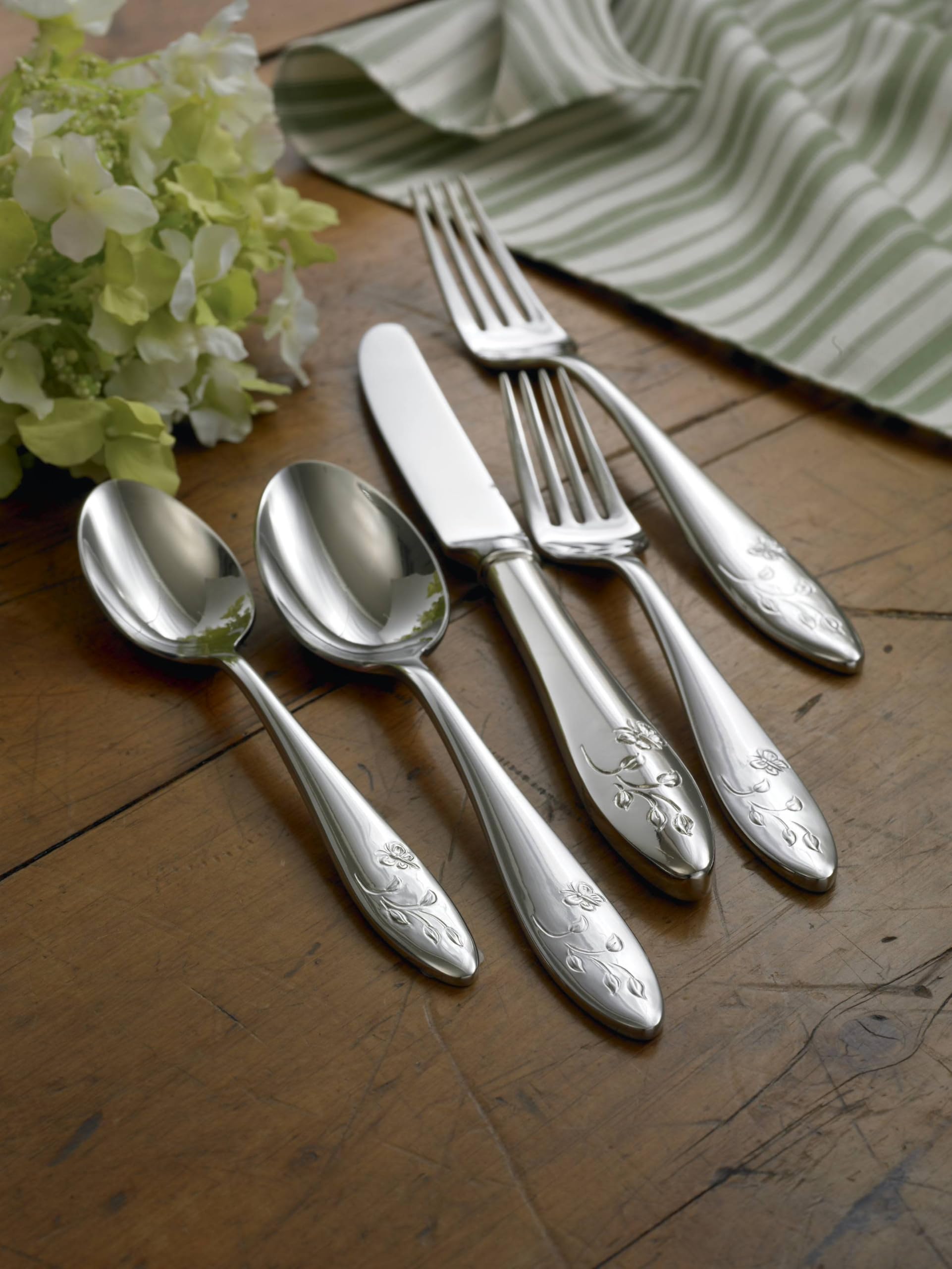 Lenox Butterfly Meadow sugar spoon adds sweetness to coffee.