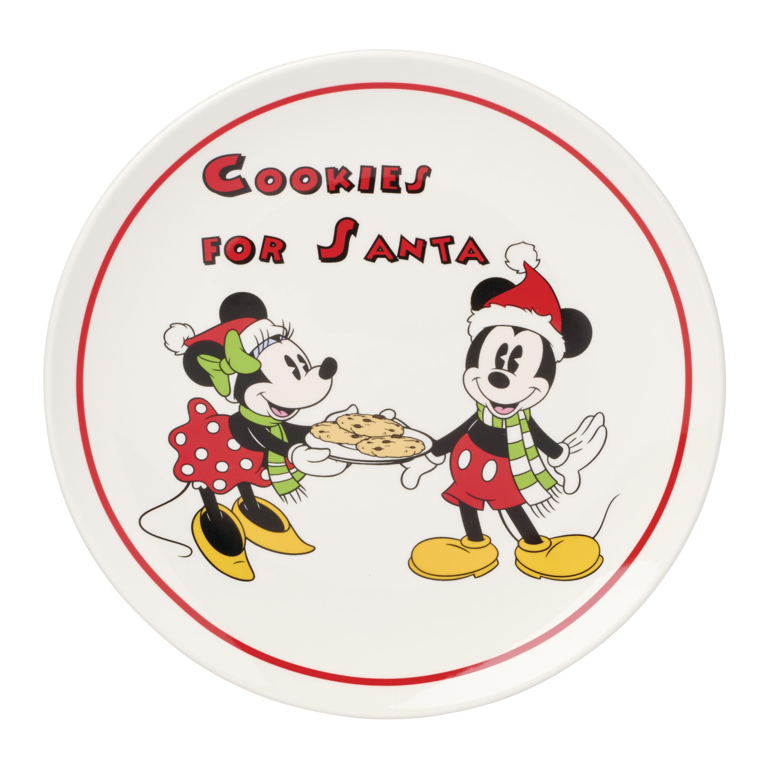 Lenox Disney Cookies for Santa Plate featuring Mickey and Minnie for festive cookie service.