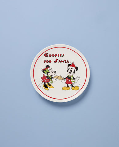Lenox Disney Cookies for Santa Plate close-up showcasing porcelain craftsmanship and Disney art.