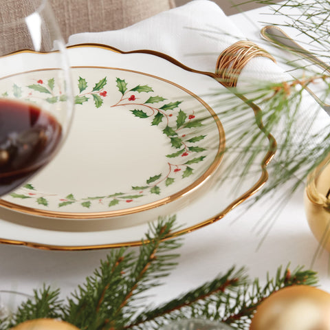 Lenox embellished gold trim close-up conveys luxury at meals