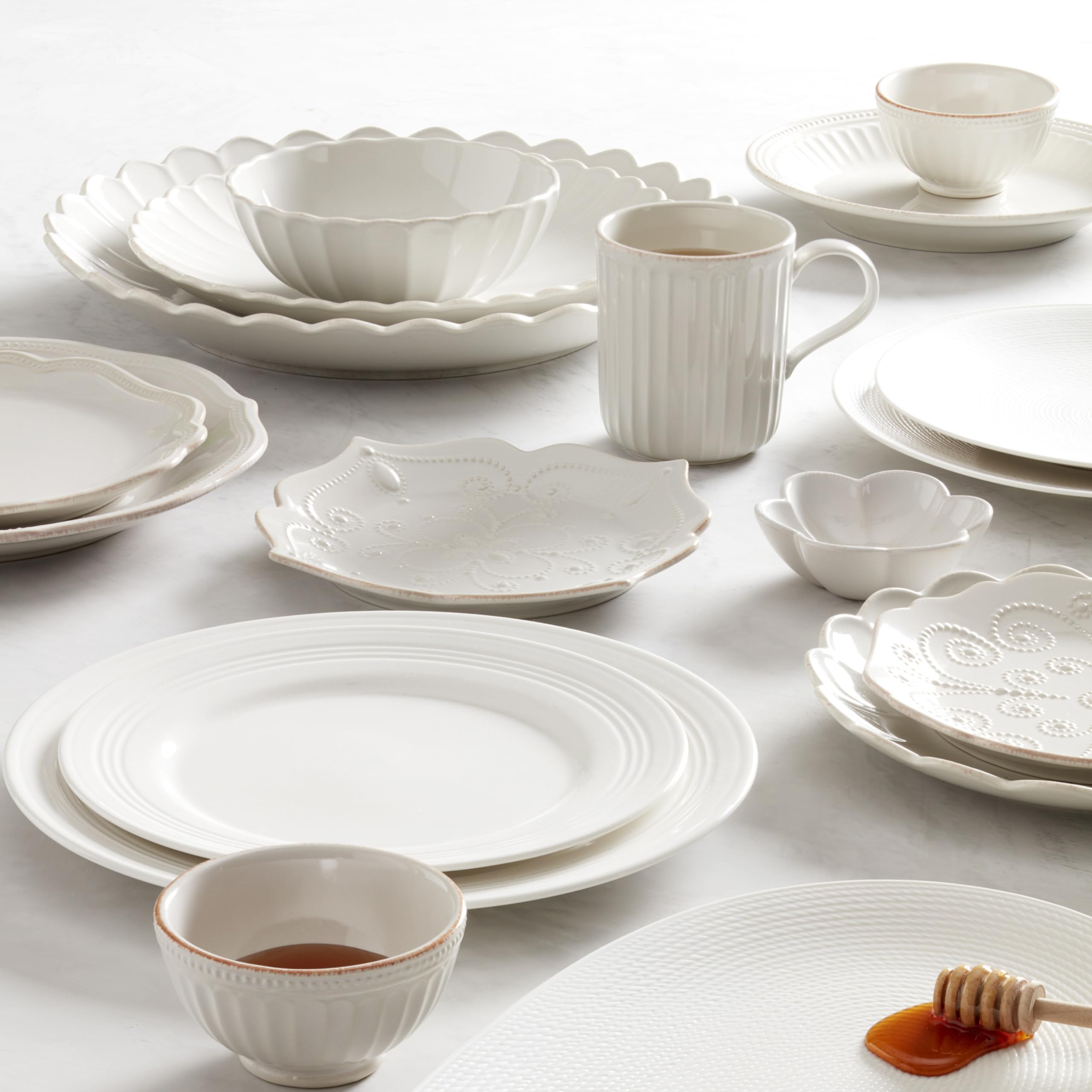 Lenox French Perle Groove mini bowls are dishwasher safe for easy cleanup.