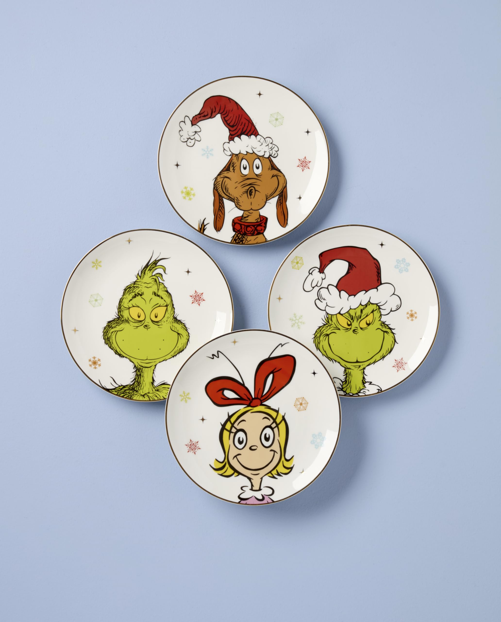 Lenox Grinchmas accent plate with Max the dog for holiday pasta servings