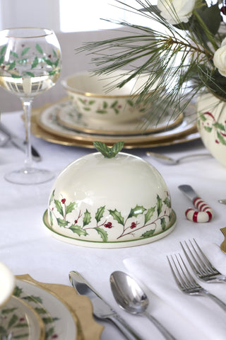 Lenox Holiday collection glaze detail highlights timeless elegance.