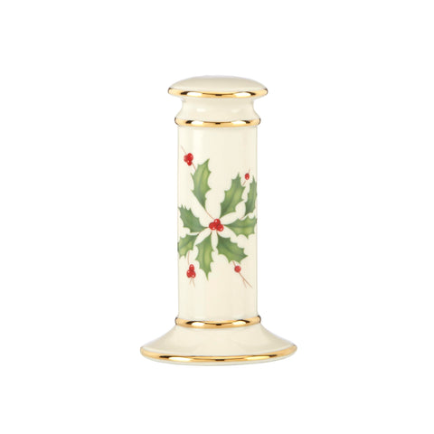 Lenox Holiday Salt and Pepper Set with 24K gold accents adds festive elegance to meals.