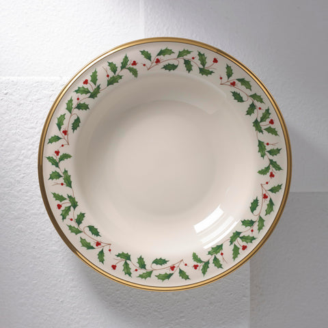 Lenox Holiday soup bowl in ivory bone china delivers durable, premium table presence.