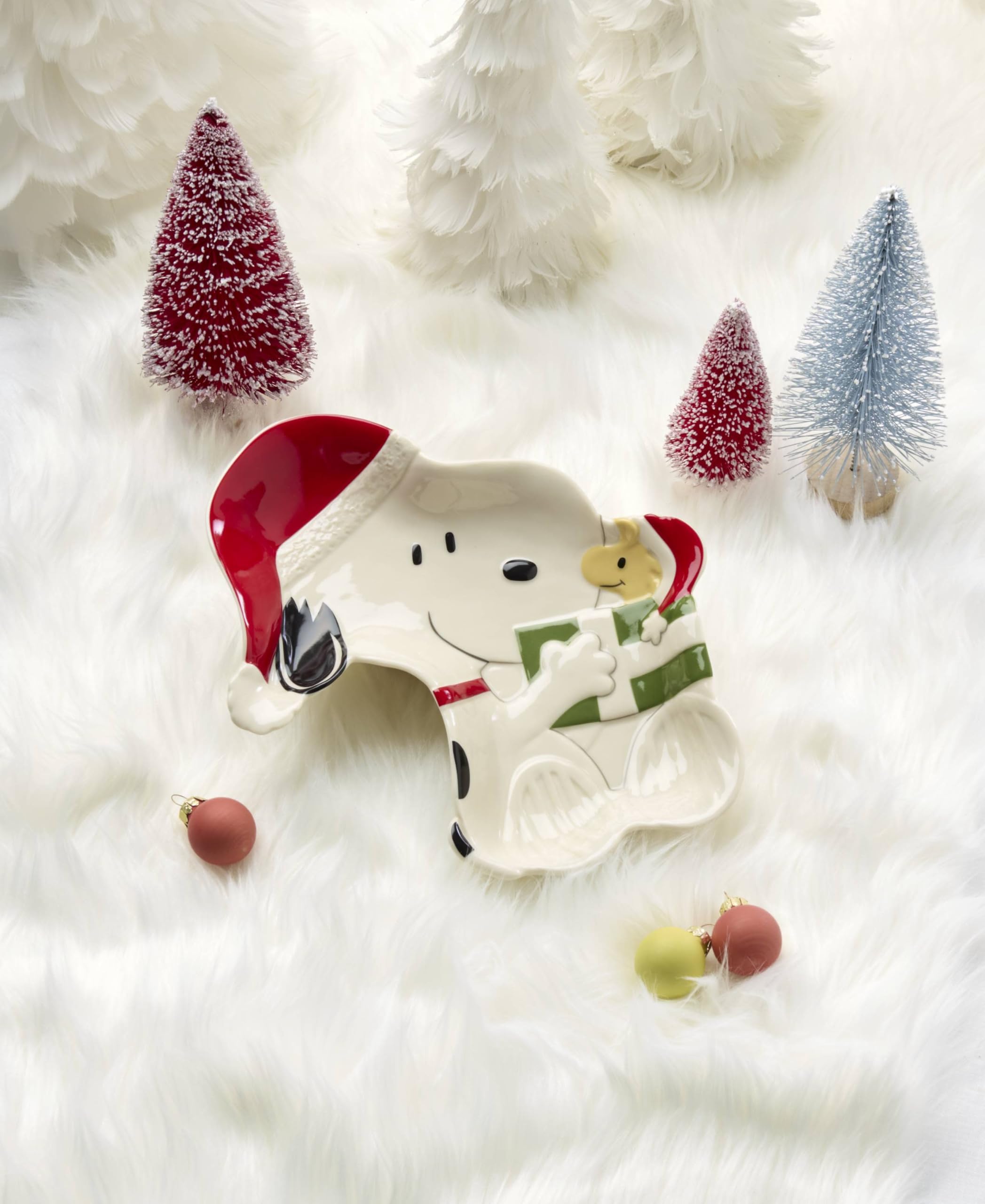 Lenox porcelain candy dish design adds cheerful holiday flair to any dessert table.