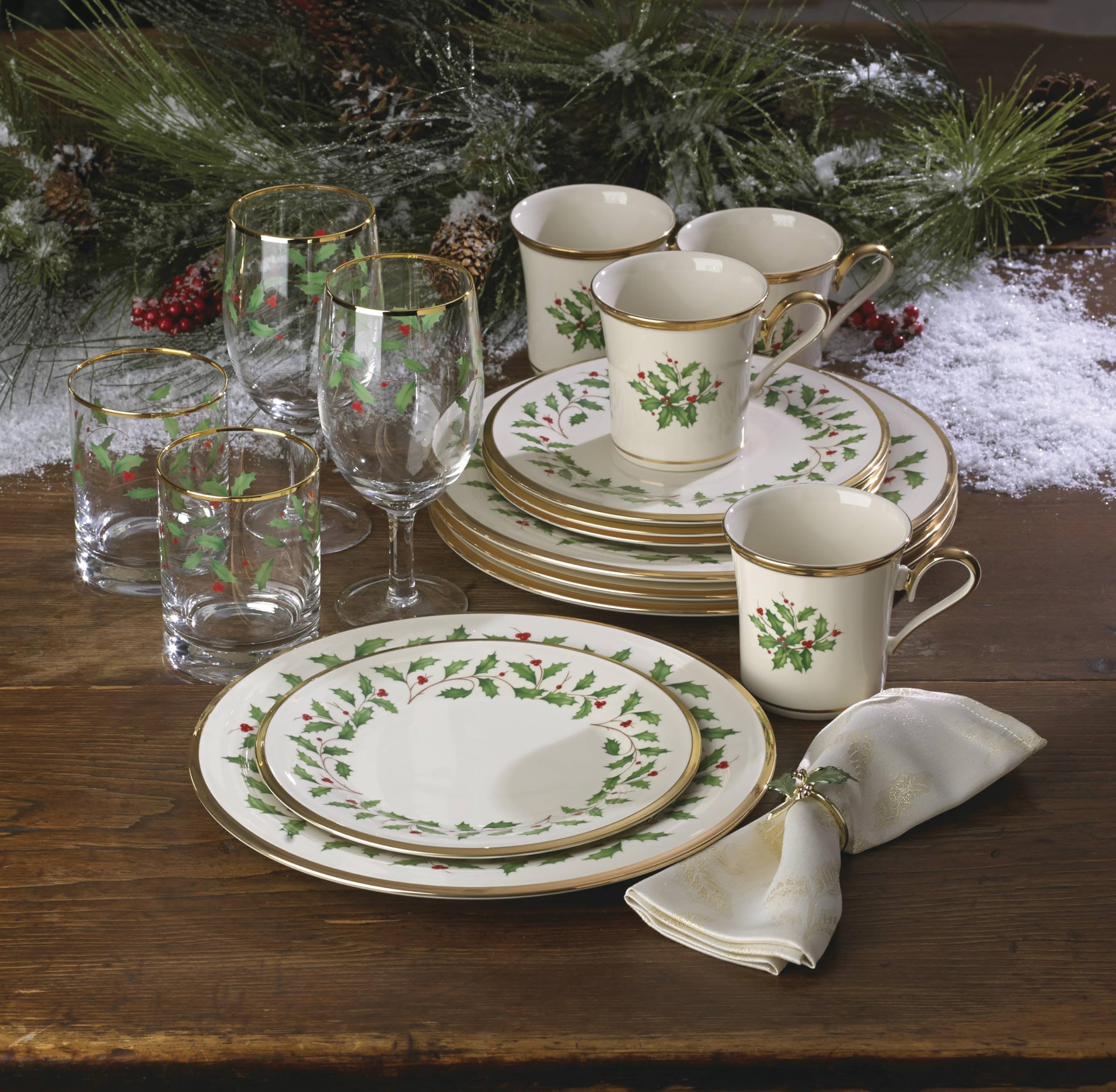 Lenox holiday setting plate, perfect for festive table ensembles.