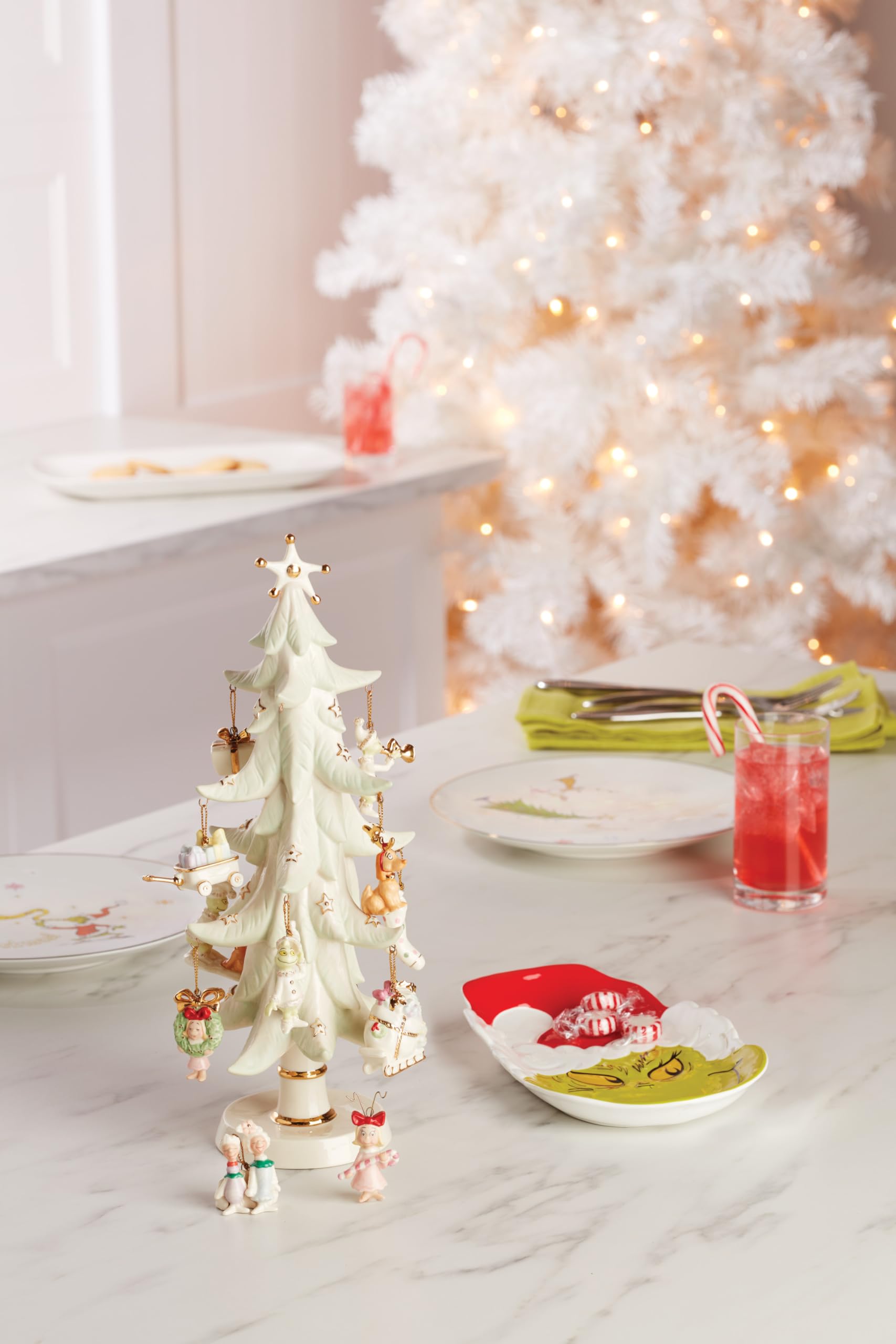 Lenox Merry Grinchmas dish showcasing the Grinch, ideal for holiday snacks
