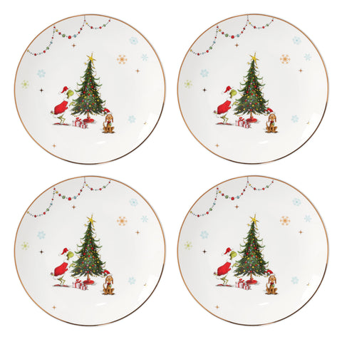 Lenox Merry Grinchmas plate closeup featuring Grinch design for festive gatherings