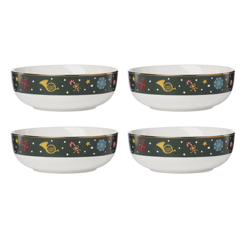 Lenox Nutcracker Ballet bowls with festive motif on porcelain for holiday dining