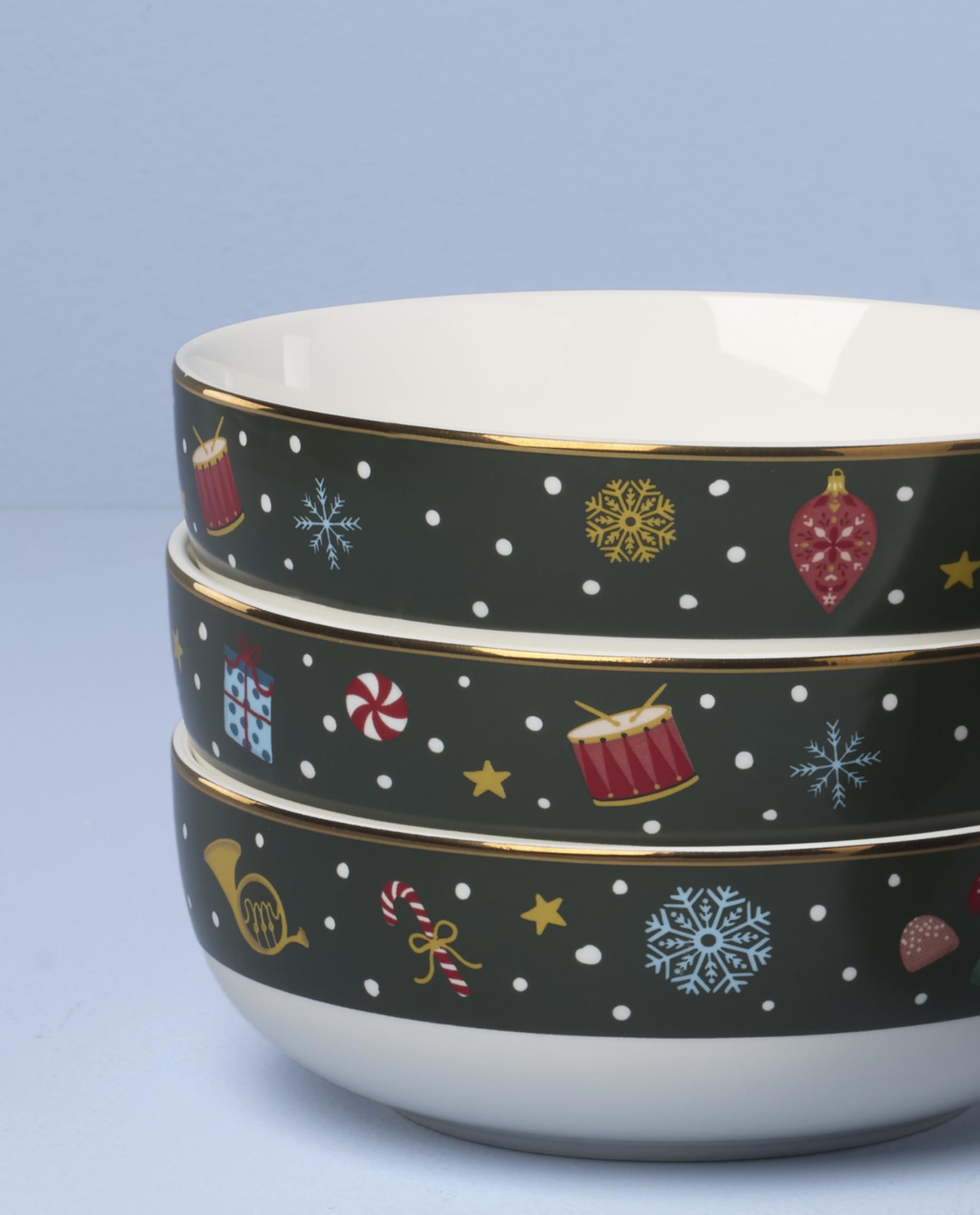 Lenox Nutcracker Ballet set shown with four-place settings for holiday meals