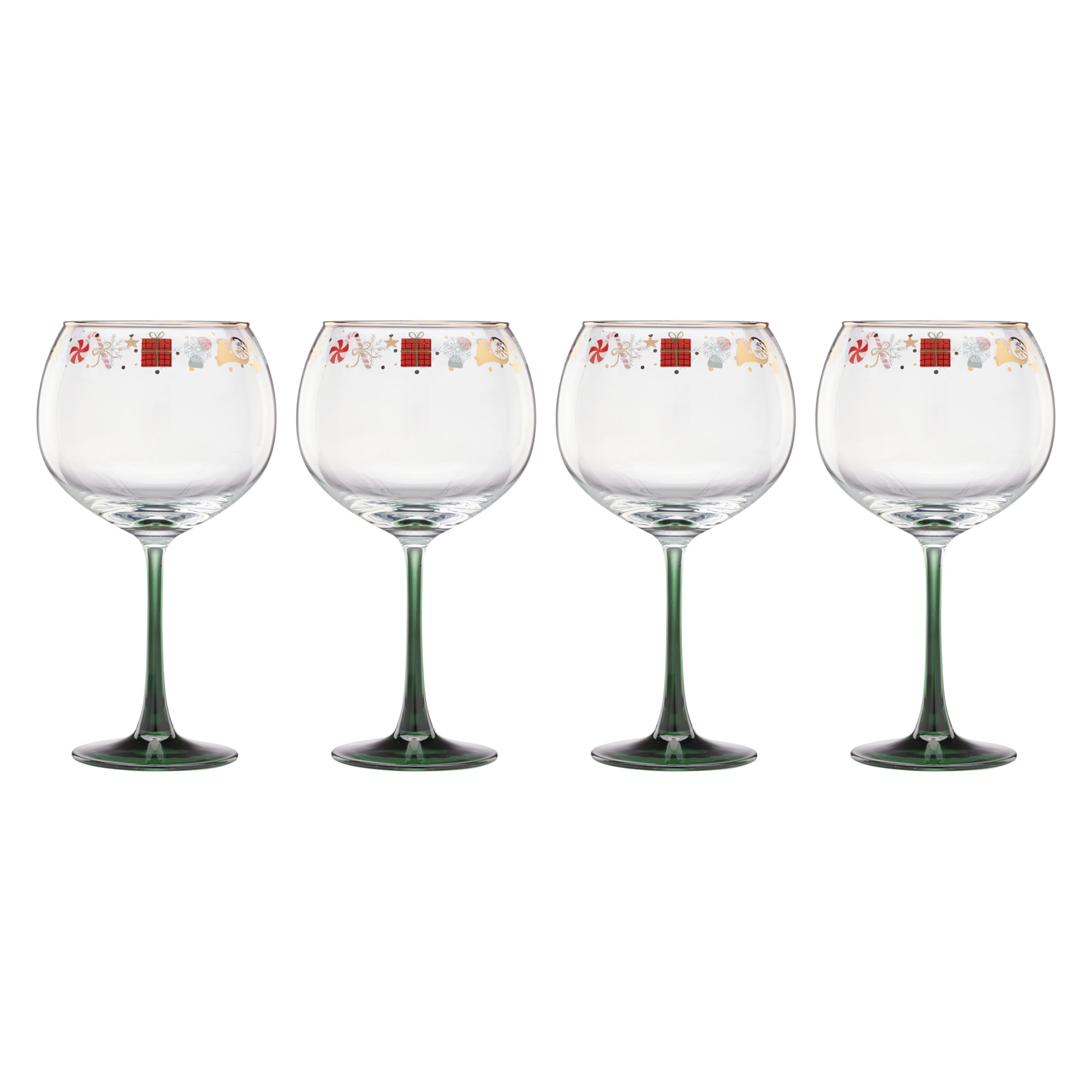Lenox Nutcracker Ballet balloon wine glasses set of four for festive entertaining.