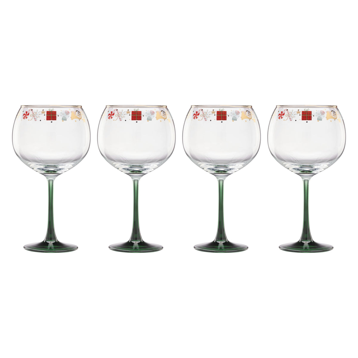 Lenox Nutcracker Ballet balloon wine glasses set of four for festive entertaining.