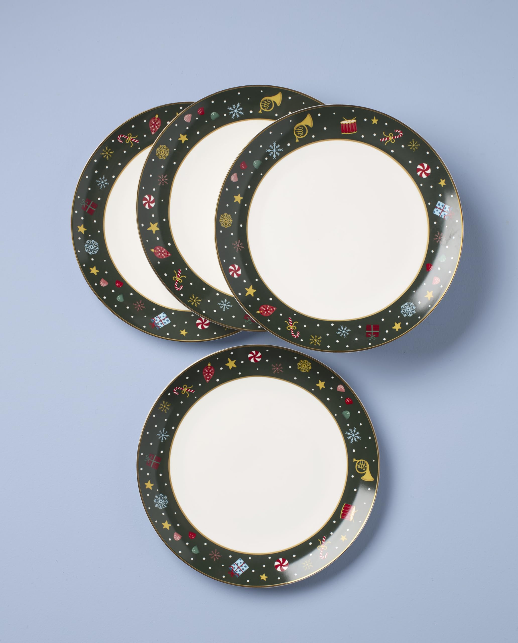 Lenox Nutcracker Ballet plate close-up highlighting porcelain shine and cheerful holiday imagery