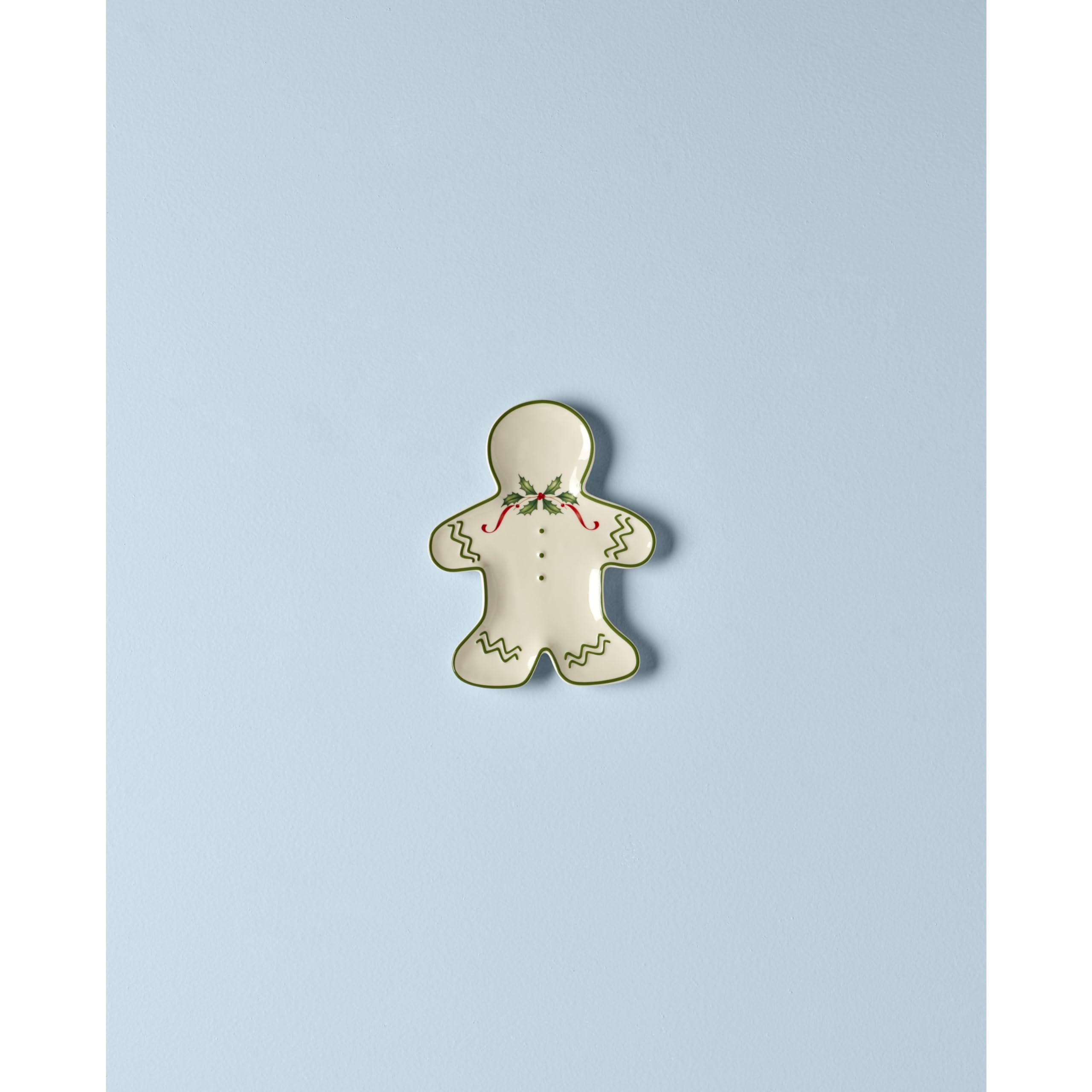Lenox porcelain 8 inch plate is dishwasher safe for easy holiday cleanup.