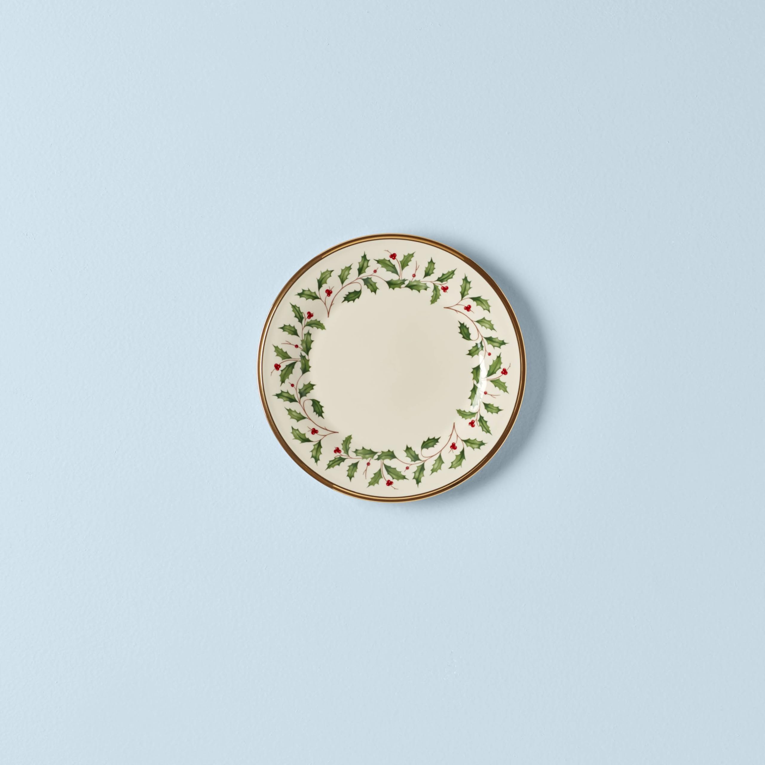 Lenox porcelain salad plate with 24K gold trim for refined elegance