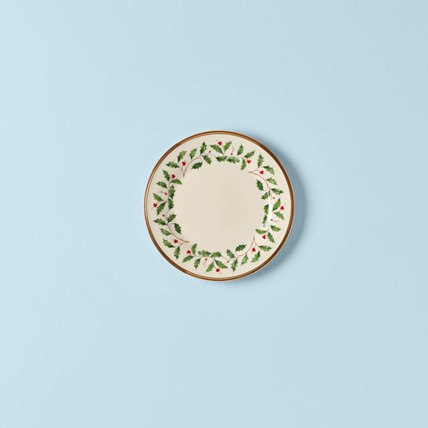 Lenox porcelain salad plate with 24K gold trim for refined elegance