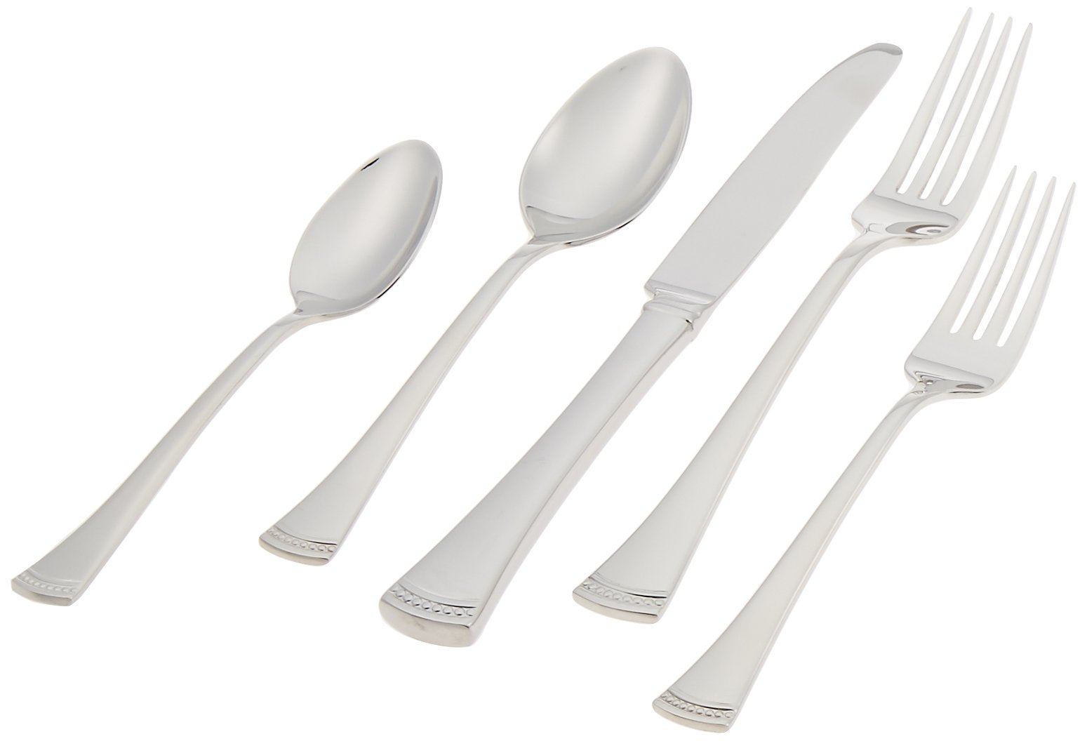 Beaded base detail on Lenox Portola flatware.