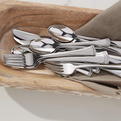 Lenox Portola flatware is dishwasher-safe for easy cleanup.
