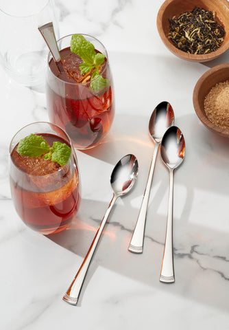 Portola stainless steel spoons, dishwasher safe for easy cleanup.