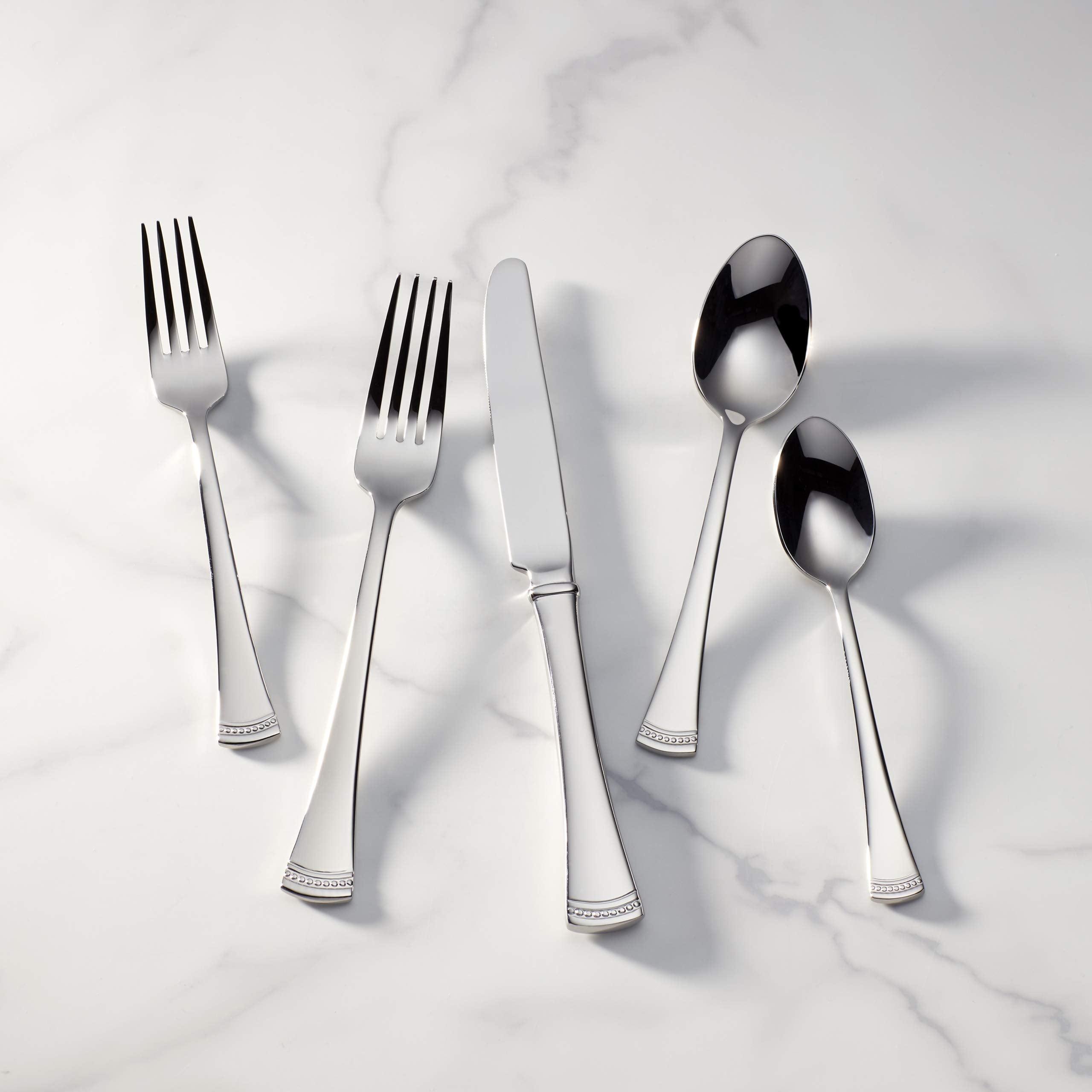 Portola sugar spoon and butter knife for tea service.