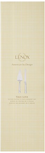 Lenox True Love cake server showing interlaced hearts design for elegant dessert service.