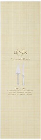 Lenox True Love cake server showing interlaced hearts design for elegant dessert service.