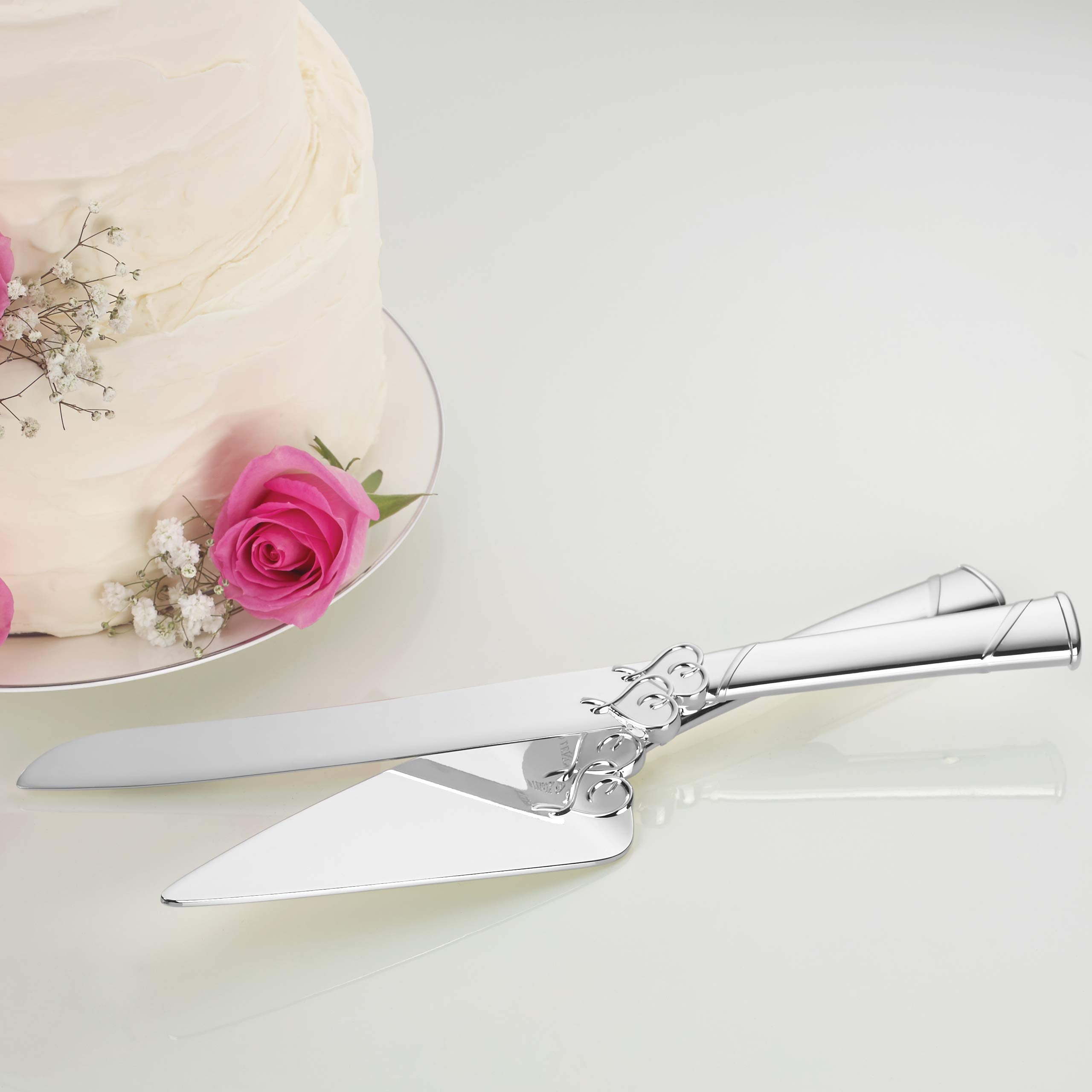 Gift-ready Lenox True Love dessert set, perfect for a wedding gift.