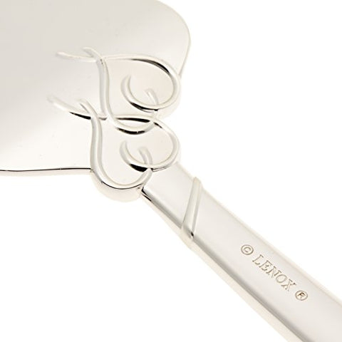 Shiny silverplate finish on Lenox True Love pieces enhances table presence.