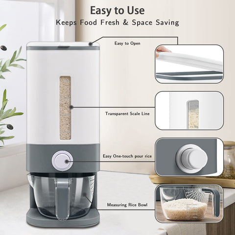 Lenwi built-in Fresh Box helps deter pests and keep grains pristine
