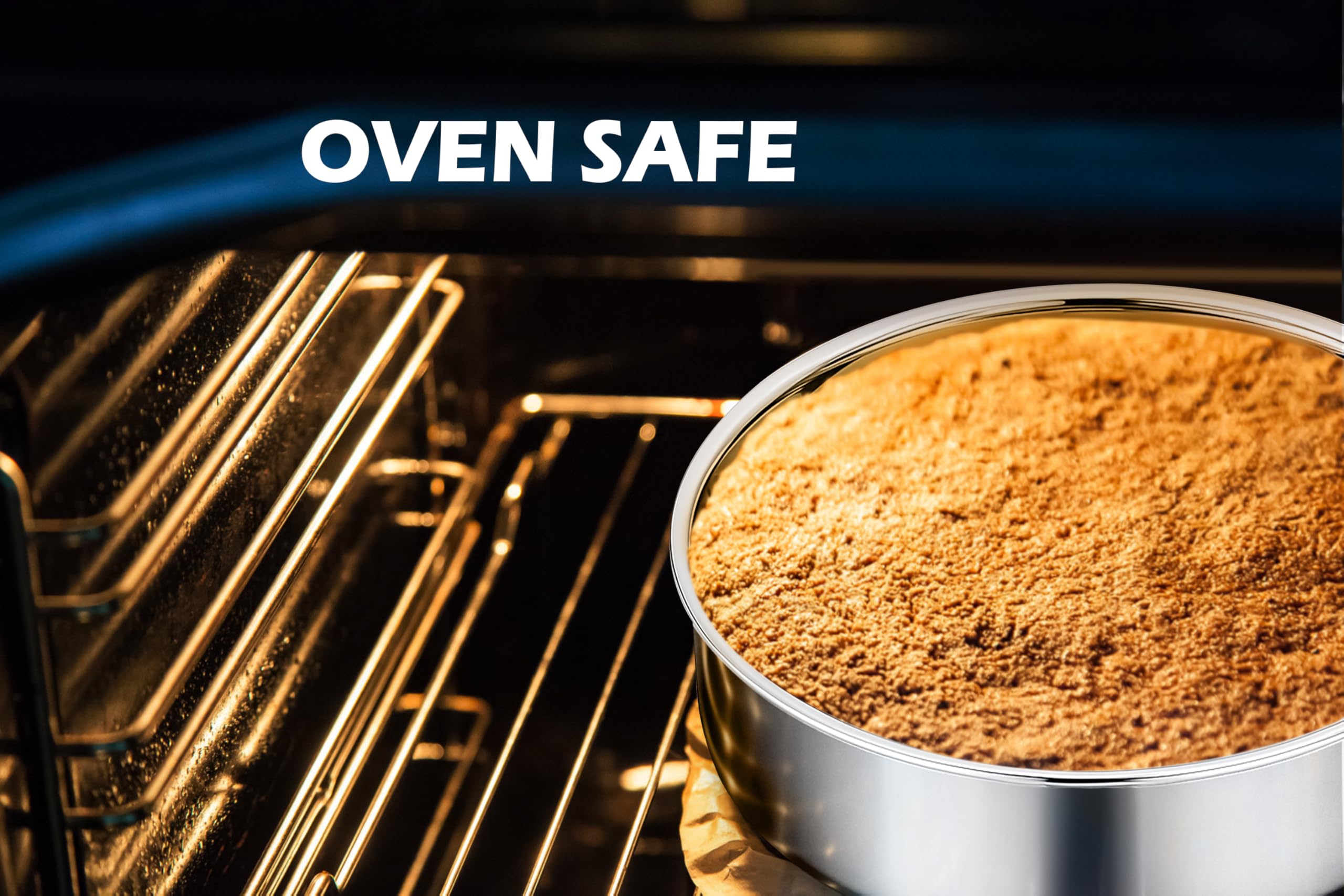 Leonyo dishwasher-safe 6inch cake pan saves time on cleanup.