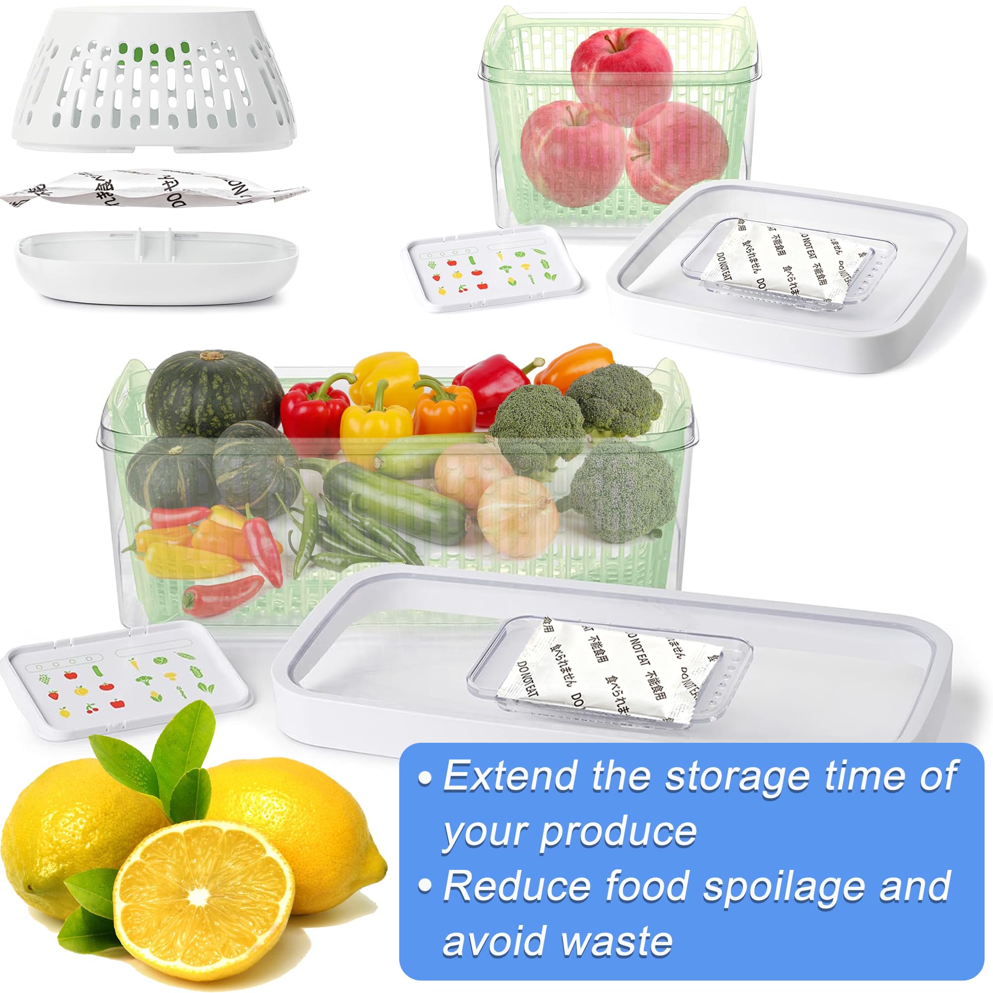 LeoTube standing crisper drawer insert fits neatly for extended produce life.